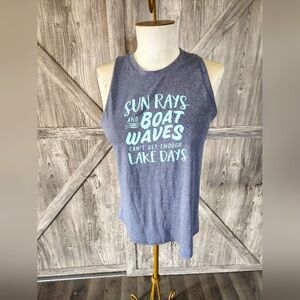 Gray Graphic Tank Top Made By HOME FREE